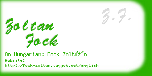 zoltan fock business card